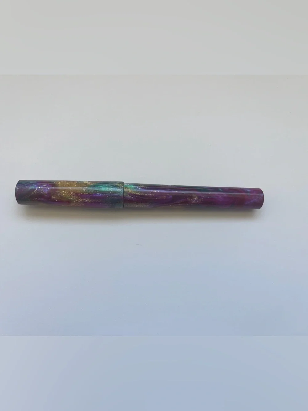 New Just Turnings Fountain Pen Brook Blanks Unicorn Horn Resin Broad Nib Writing